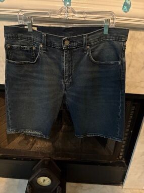 Men's Indigo Denim Jean Shorts - Classic Five-Pocket